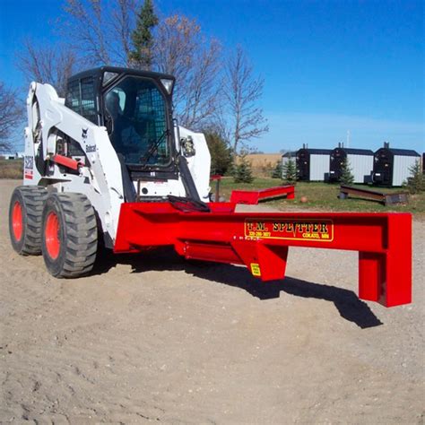 skid steer screw log splitter|skid steer mounted log splitter.